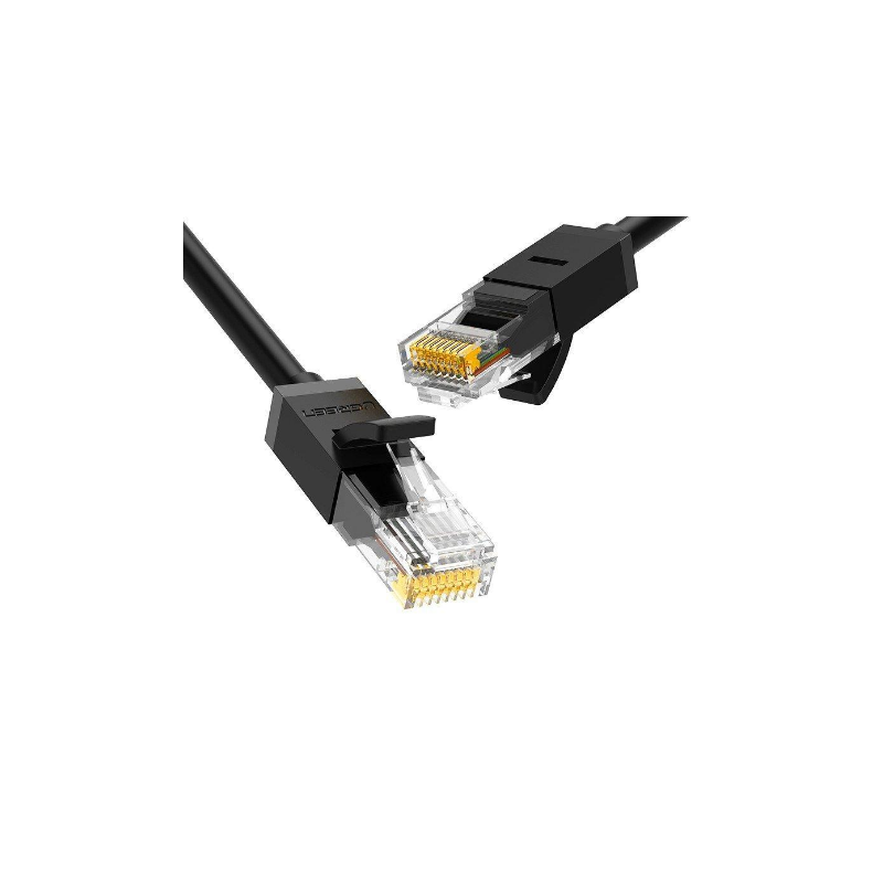 PATCH CORD UTP Ugreen Cat6- NW102 fire din cupru- viteza maxima 1 Gbps- 8m- negru 20163timbru verde 018 lei) - 6957303821631