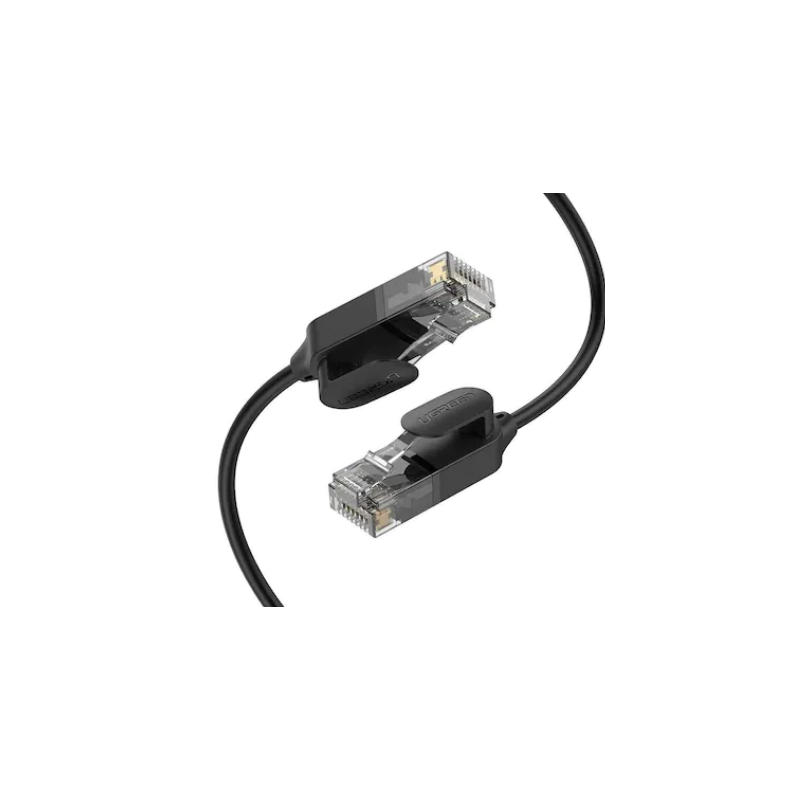 PATCH CORD UTP Ugreen Cat6A- NW122 fire din cupru- tiny cable- viteza maxima 10 Gbps- 3m- negru 70653timbru verde 008 lei) - 695