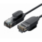 PATCH CORD UTP Ugreen Cat6A- NW122 fire din cupru- tiny cable- viteza maxima 10 Gbps- 3m- negru 70653timbru verde 008 lei) - 695