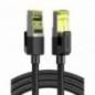 PATCH CORD UTP Ugreen Cat7- NW150 fire din cupru- tiny cable- viteza maxima 10 Gbps- braided- 2m- negru 80423timbru verde 008 le
