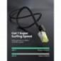 PATCH CORD UTP Ugreen Cat7- NW150 fire din cupru- tiny cable- viteza maxima 10 Gbps- braided- 2m- negru 80423timbru verde 008 le