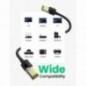 PATCH CORD UTP Ugreen Cat7- NW150 fire din cupru- tiny cable- viteza maxima 10 Gbps- braided- 2m- negru 80423timbru verde 008 le