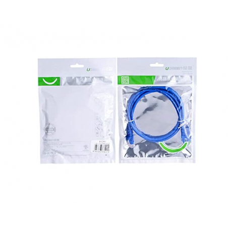 PATCH CORD UTP Ugreen Cat6- NW102 fire din cupru- viteza maxima 1 Gbps- 2m- albastru 11202timbru verde 008 lei) - 6957303882021
