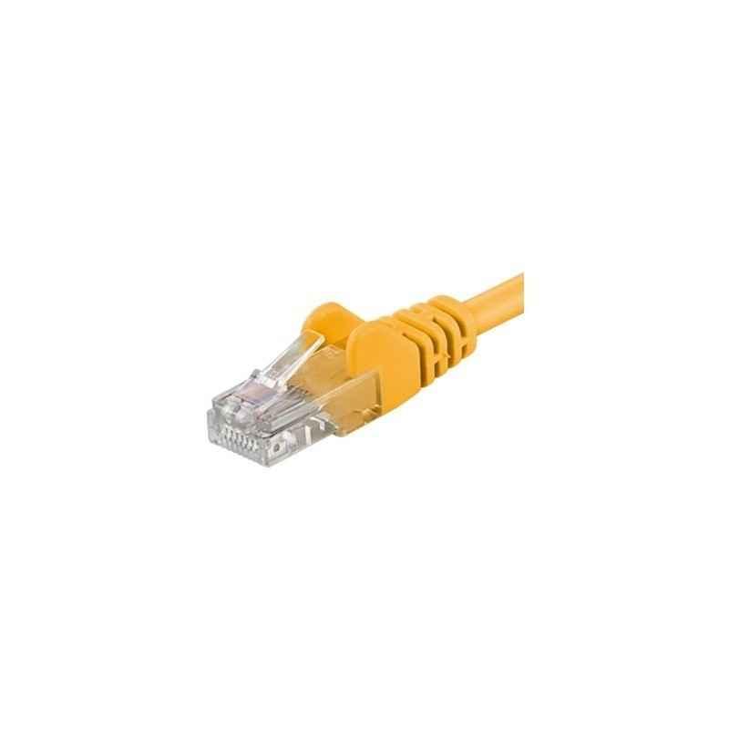 Patchcord UTP RJ45-RJ45 Cat5e 15m- galben- UTP-5E-15-Ytimbru verde 08 lei)