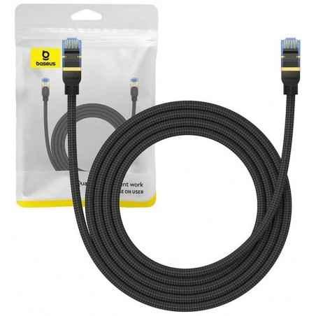 PATCH CORD UTP Baseus Cat7- fire din cupru- round cable- viteza maxima 10 Gbps- PVC- 2m- negru B0013320B111-03timbru verde 008 l