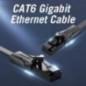 Patch Cord UTP Vention- Cat 6- 1m- flat cable- conductor cupru - aluminiu- viteza max transfer 1 Gbps- invelis PVC- negru- IBABF