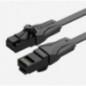 Patch Cord UTP Vention- Cat 6- 1m- flat cable- conductor cupru - aluminiu- viteza max transfer 1 Gbps- invelis PVC- negru- IBABF