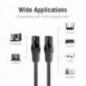 Patch Cord UTP Vention- Cat 6- 20m- flat cable- conductor cupru - aluminiu- viteza max transfer 1 Gbps- invelis PVC- negru- IBAB