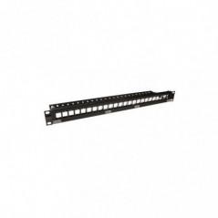 Patch panel 19- 1U- 24 porturi neechipat- pentru conectori Keystone- cu bare de gestionare a cablurilor - Molex PID-00257
