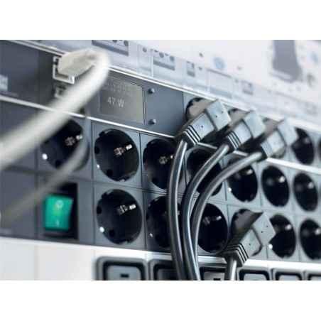 PDU BACHMANN- 1U pt rack 19 inch- 8 prize IEC- intrare IEC- max 10 A- cablu 2 m- negru- 33354timbru verde 4 lei)