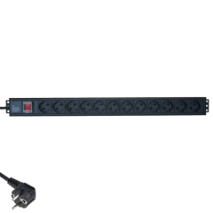 Priza de rack cu montare verticala - PDU 12 posturi Schuko- Xcab Xcab-1219