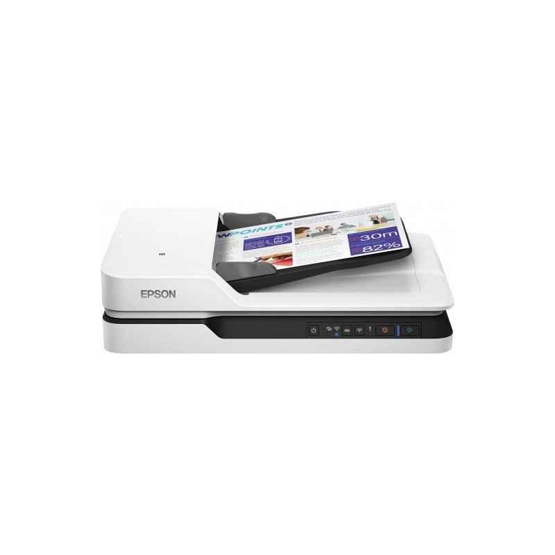 Scanner Epson DS-1660W- A4- flatbed- vit scan:25 ppm alb-negru/ color- rez op 600x600dpi- ADF 50 pag- duplex-fiabilitate ciclu d