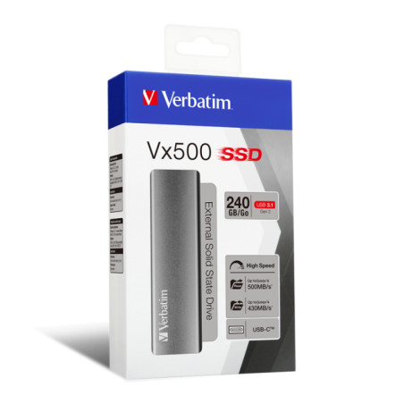 SSD EXTERN VERBATIM VX500 240GB USB 31 47442TIMBRU VERDE 018 LEI)