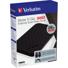 SSD EXTERN VERBATIM StoreNGo GEN 1 USB 32 256GB NEGRUUSB TYPE C) 53249TIMBRU VERDE 018 LEI)