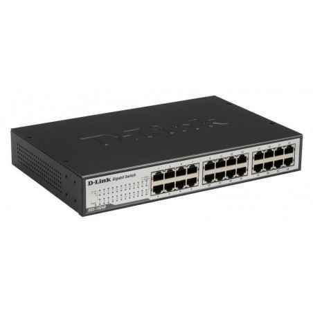 SWITCH D-LINK 24 porturi Gigabit carcasa metalica- DGS-1024Dtimbru verde 2 lei)