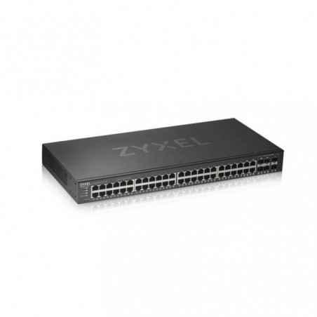 SWITCH ZYXEL- GS1920-48v2- porturi Gigabit x 48- SFP x 4- managed- rackabil- carcasa metalica- GS1920-48V2-EU0101timbru verde 2