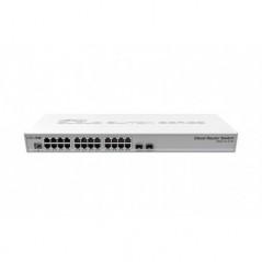 SWITCH MIKROTIK- CRS326-24G-2SRM- porturi Gigabit x 24- SFP x 2- managed- rackabil- carcasa metalica- CRS326-24G-2SRMtimbru verd