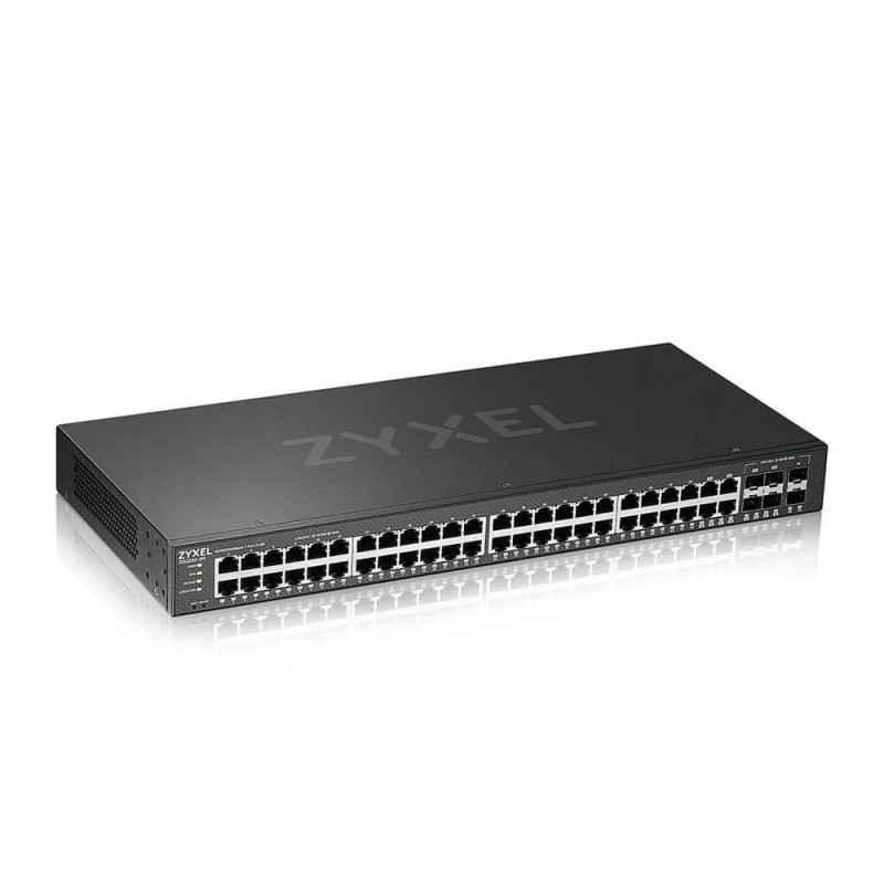 SWITCH ZYXEL- porturi Gigabit x 44- SFP x 6- managed- rackabil- GS2220-50-EU0101Ftimbru verde 2 lei)