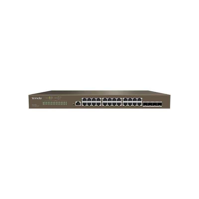 SWITCH Tenda cu management L3 cu 28 porturi24 x GE- 4 x SFP) carcasa metalica- rackabil TEG5310P-8-150Wtimbru verde 2 lei)