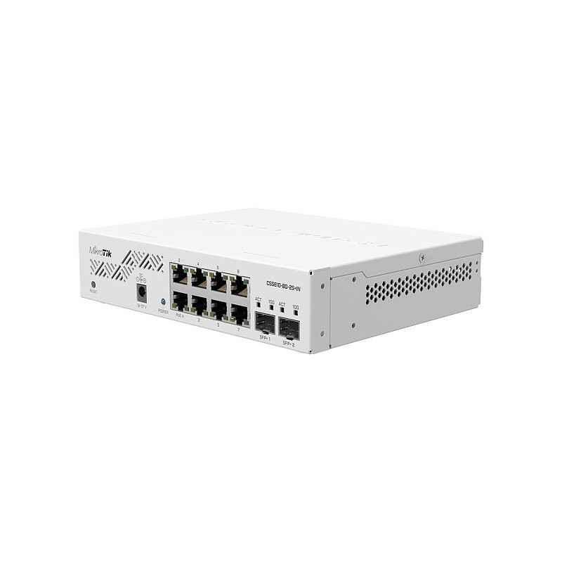 SWITCH Mikrotik- Gigabit x 8- SFP x 2- managed- CSS610-8G-2SINtimbru verde 2 lei)