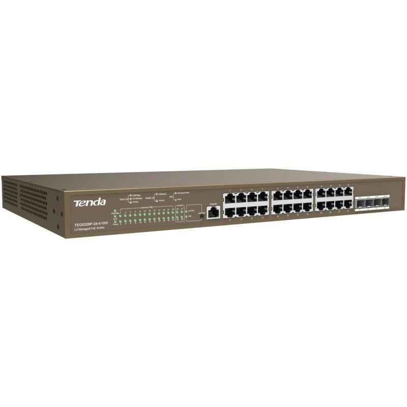 TENDA 24PORT GIGABIT L3 MANAGED SWITCH TEG5328P-24-410W timbru verde 2 lei)