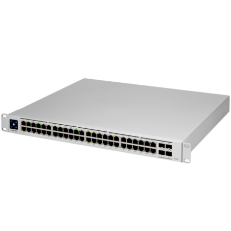Ubiquiti Layer 3 switch with48) GbE RJ45 ports and4) 10G SFP ports USW-PRO-48-EUtimbru verde 2 lei)
