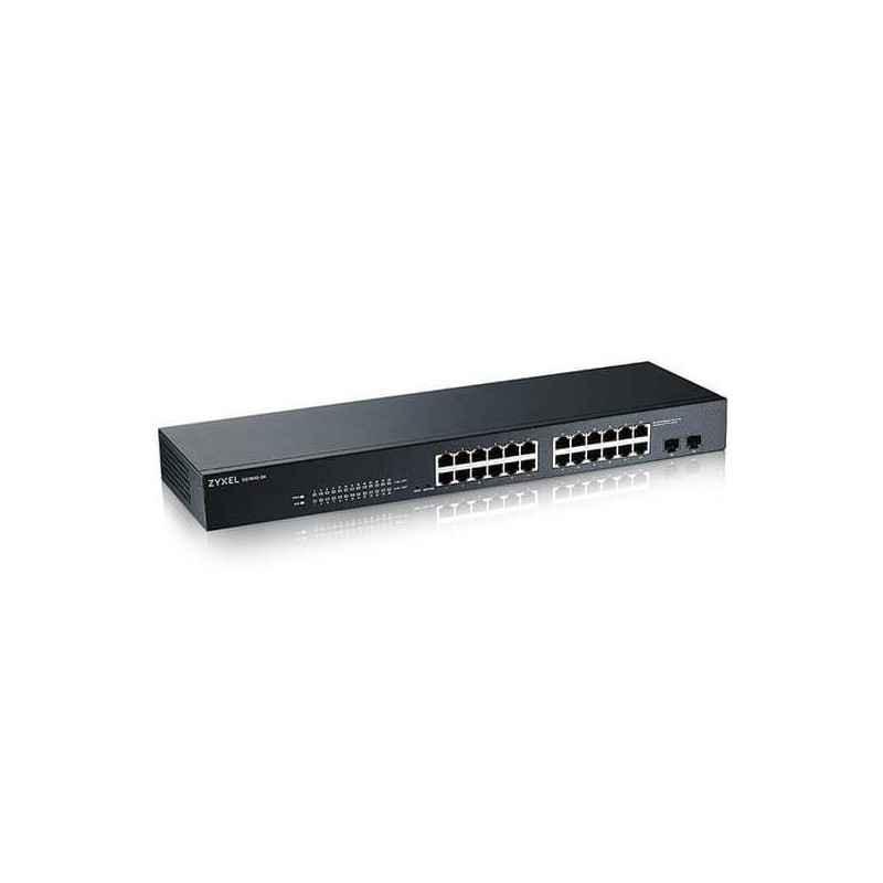 SWITCH ZyXel GS1900 - 24 BLK PO GS1900-24EP-EU0101timbru verde 2 lei)