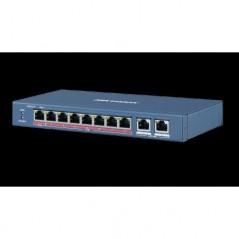 SWITCH PoE HIKVISION- port 10/100 x 8 - Gigabit x 2- unmanaged- nerackabil- carcasa metalica- DS-3E0310HP-Etimbru verde 2 lei)