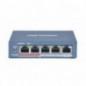 SWITCH PoE HIKVISION- port 10/100 x 4- unmanaged- nerackabil- carcasa metalica- DS-3E0105P-E(B)timbru verde 2 lei)
