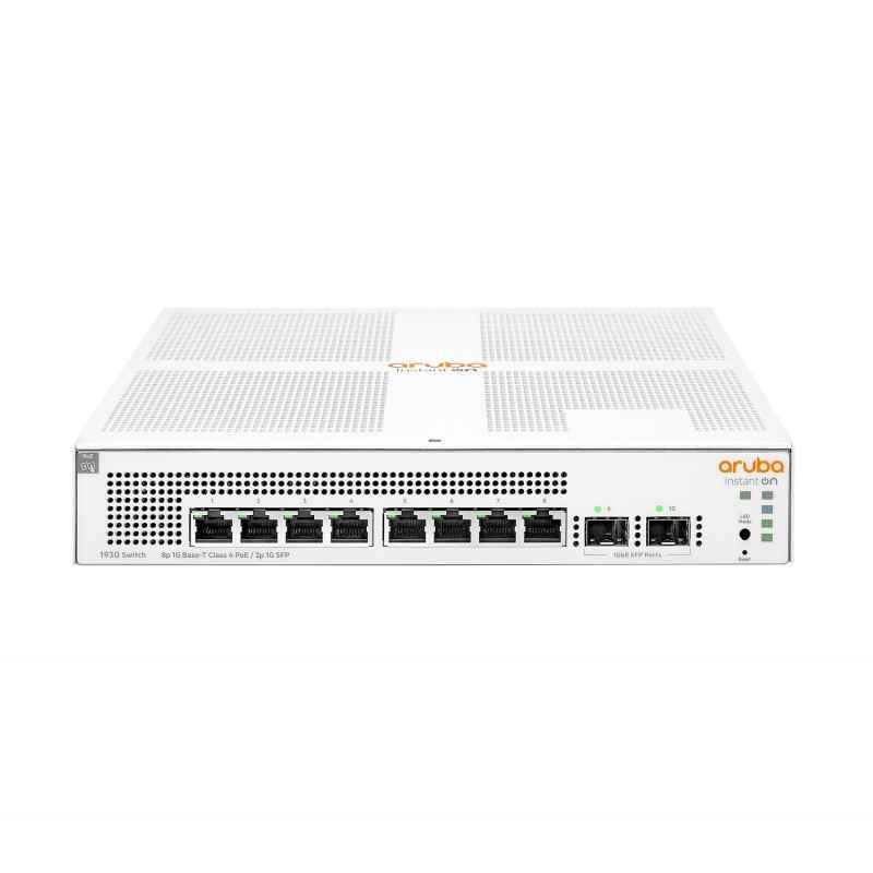 SWITCH PoE HP- Aruba Instant On 1930port Gigabit x 8- SFP SFP x 2- managed- carcasa metalica- JL681Atimbru verde 2 lei)