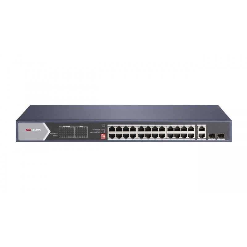 SWITCH PoE Hikvision- port Gigabit x 20- SFP SFP x 2- carcasa metalica- DS-3E0528HP-Etimbru verde 2 lei)