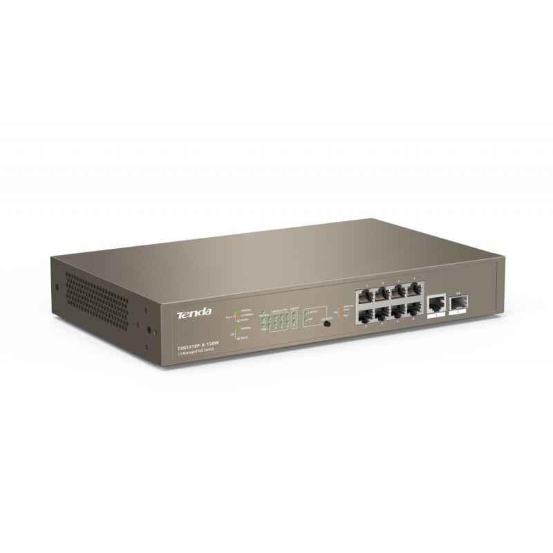 SWITCH PoE Tenda cu management L3 cu 10 porturi8 x GE PoE- 1 x GE- 1 x SFP) IEEE 8023at/af- carcasa metalica- rackabil TEG5310P-