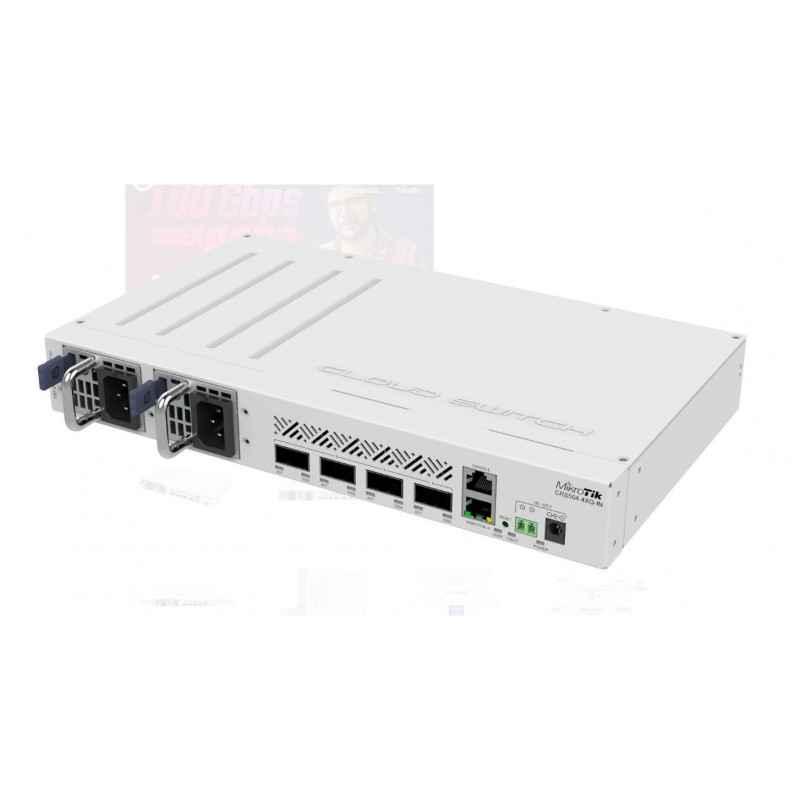 MIKROTIK SWITCH 1XFE 4X 100G CRS504-4XQ CRS504-4XQ-INtimbru verde 2 lei)
