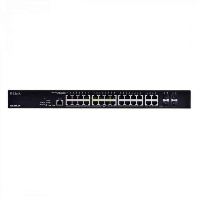 SWITCH POE D-Link- Gigabit x 24 POE- SFP x 4- 8023at- managed- rackabil- carcasa metalica- DGS-2000-28Ptimbru verde 10 lei)