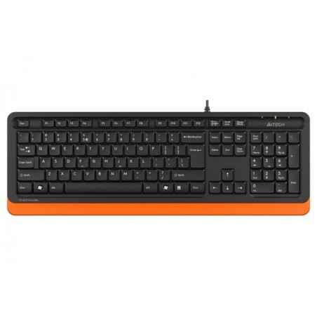 TASTATURA A4TECH- Fstyler USB- cu fir- 104 taste format standard- USB- negru , portocaliu- FK10 Orangetimbru verde 08 lei)