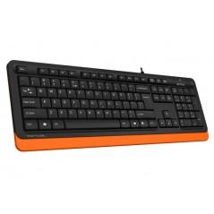 TASTATURA A4TECH- Fstyler USB- cu fir- 104 taste format standard- USB- negru , portocaliu- FK10 Orangetimbru verde 08 lei)