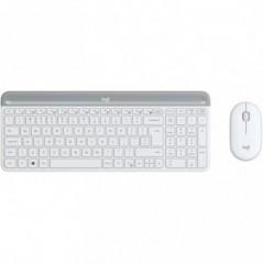 TASTATURA si Mouse LOGITECH- Slim- wireless- 1000 dpi taste format standard104-108 taste)- mouse alb- 3/1 butoane- 104- 920-0092