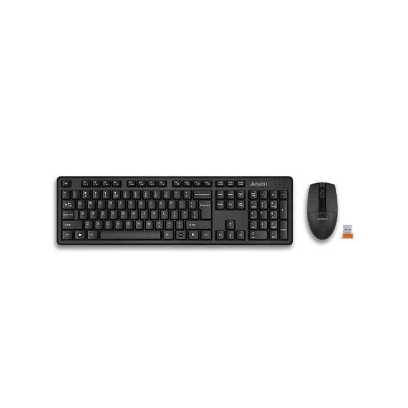 Kit TASTATURA si Mouse A4TECH- GK-3G3-330N- wireless- 104 taste format standard- mouse 1000dpi- 3/1 butoane- negru- 3330Ntimbru