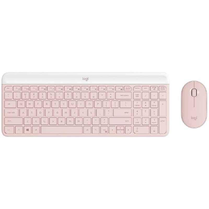 LOGITECH MK470 Slim Combo - ROSE - US INTL - 24GHZ - INTNL-973 920-011322timbru verde 08 lei)
