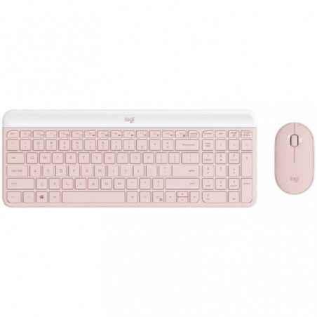 LOGITECH MK470 Slim Combo - ROSE - US INTL - 24GHZ - INTNL-973 920-011322timbru verde 08 lei)