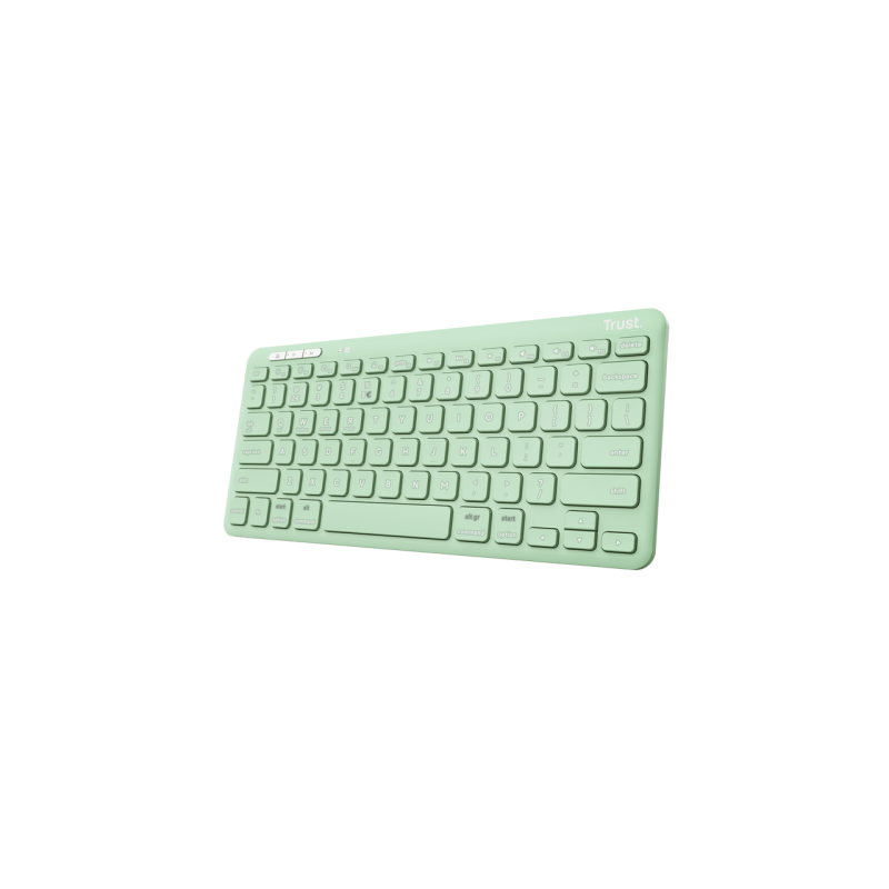 TASTATURI Trust LYRA Compact Wireless and rechargeable Keyboard Green US 25096timbru verde 08 lei)