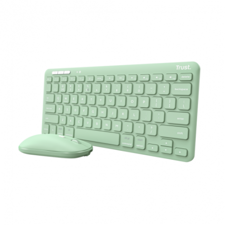 TASTATURI Trust LYRA Wireless and rechargeable Keyboard & Mouse GREEN US 24942timbru verde 08 lei)