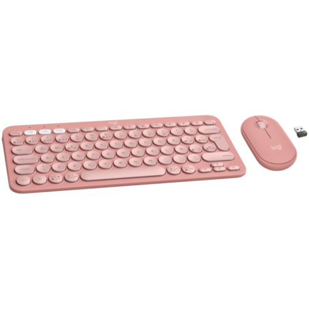 LOGITECH Pebble 2 Combo - TONAL ROSE -US) INTL - 24GHZ/BT - N/A - INTNL-973 - UNIVERSAL 920-012241timbru verde 08 lei)