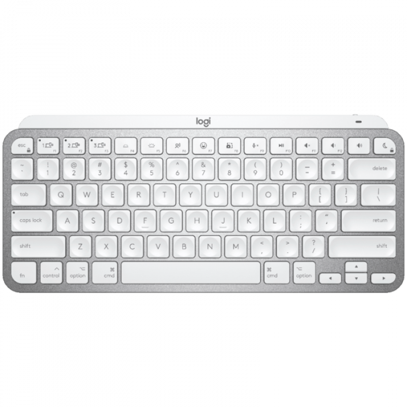 LOGITECH MX Keys Mini For Mac Minimalist Wireless Illuminated Keyboard - PALE GREY - US INTL - BT - EMEA- 920-010526timbru verde