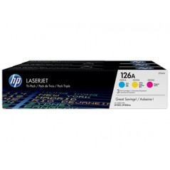 Combo-Pack Original HP CMY- nr126A- pentru LaserJet Pro 100 M175-CP1025-M275- 3x1K-timbru verde 12 lei) - CF341A