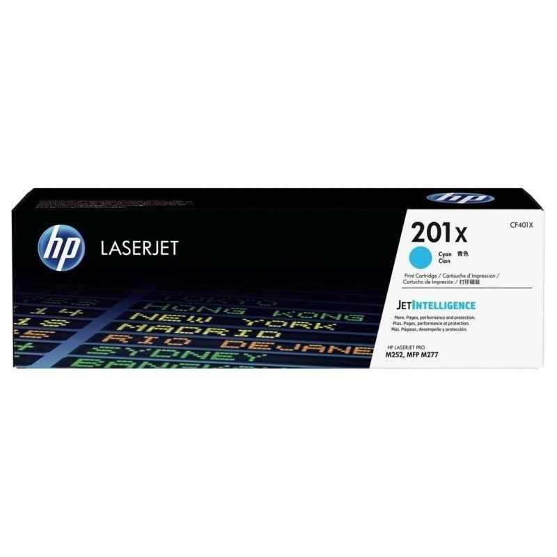 Toner Original HP Cyan- nr201X- pentru Color LaserJet Pro M252-M274-M277- 23K-timbru verde 12 lei) - CF401X