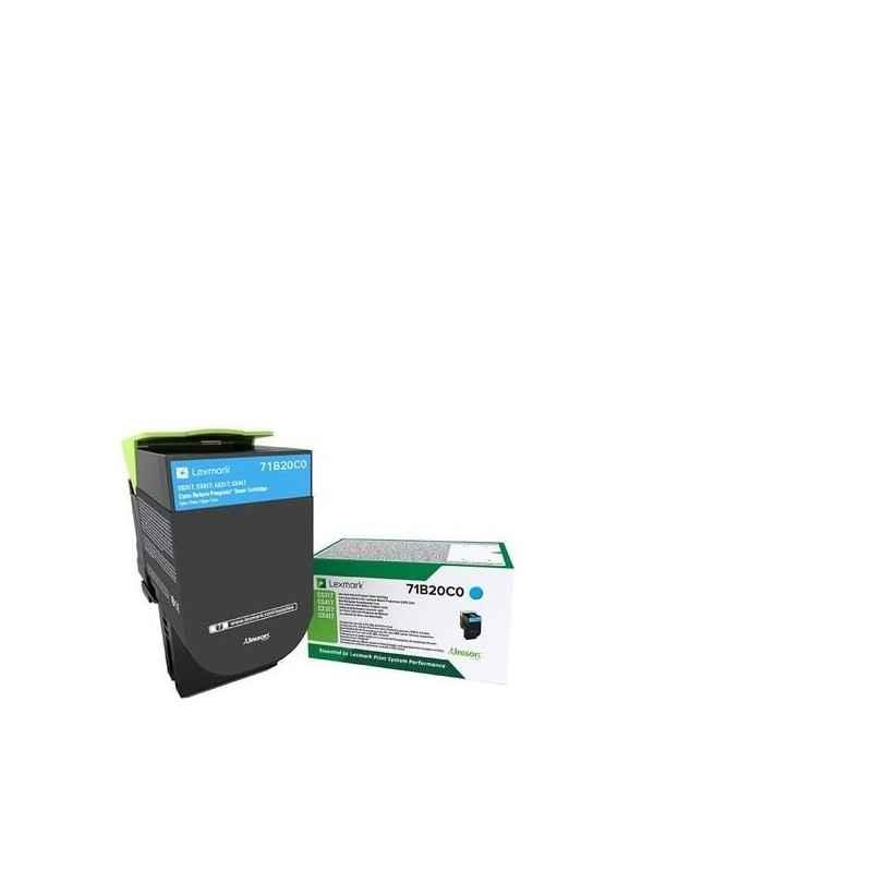 Toner Original Lexmark Cyan- 71B20C0- pentru CX317-CS317-CX417-CS417- 25K-timbru verde 12 lei) - 71B20C0