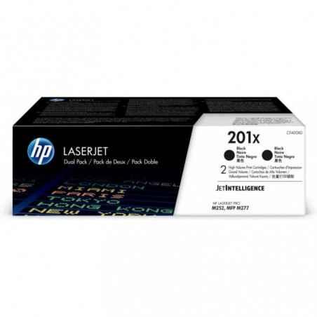 Dual-Pack Original HP Black- nr201X- pentru Color LaserJet Pro M252-M274-M277- 8k-timbru verde 12 lei) - CF400XD