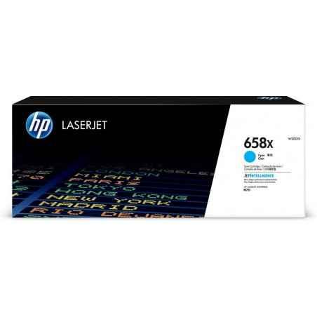 Toner Original HP Cyan- nr658X- pentru HP Color LaserJet Enterprise M751- 28K-timbru verde 12 lei) - W2001X