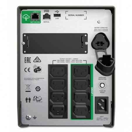 UPS APC-Smart-UPS SMT-Line Int sin pura mgmt-mini tower-1500VA / 1000W-AVR-IECx8-1xRBC7-LCD-21-30 min-SMT1500IC-prelungire garan